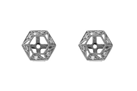 A046-18018: EARRING JACKETS .08 TW (FOR 0.50-1.00 CT TW STUDS)